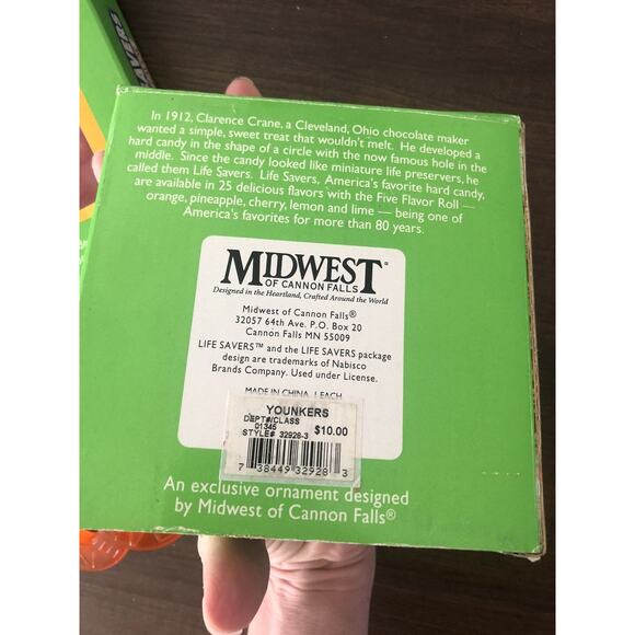 Life Savers Christmas Ornament 1988 Nabisco Candy Lifesaver VTG 2 Small 2 Big - Picture 6 of 7